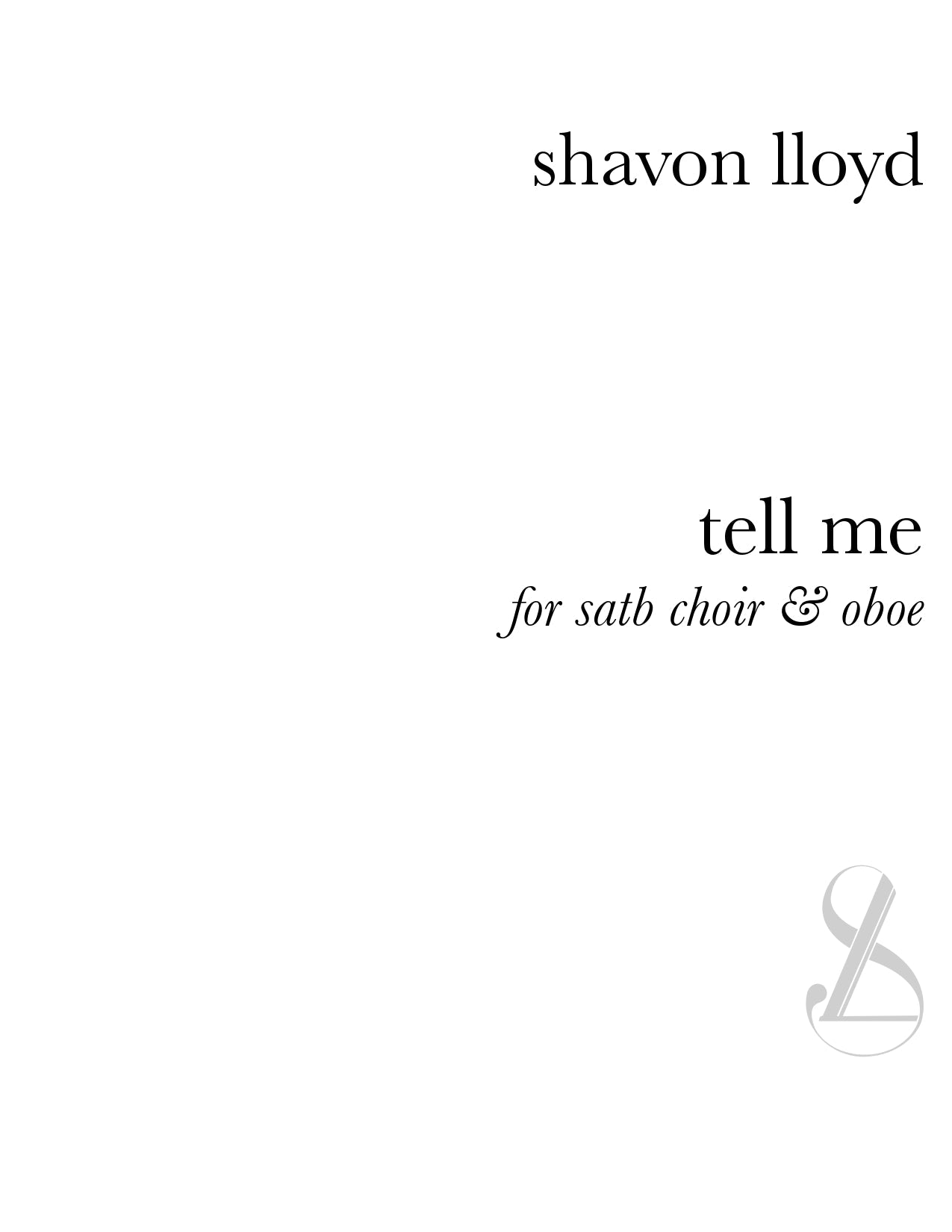 Tell Me sheet music cover